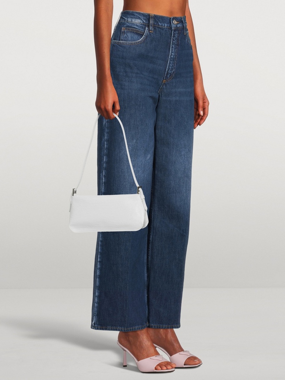 🖤 Frame Le High 'N' Tight Wide Leg Jeans Anthropologie Dark Wash 100% Cotton 28 - Picture 3 of 16